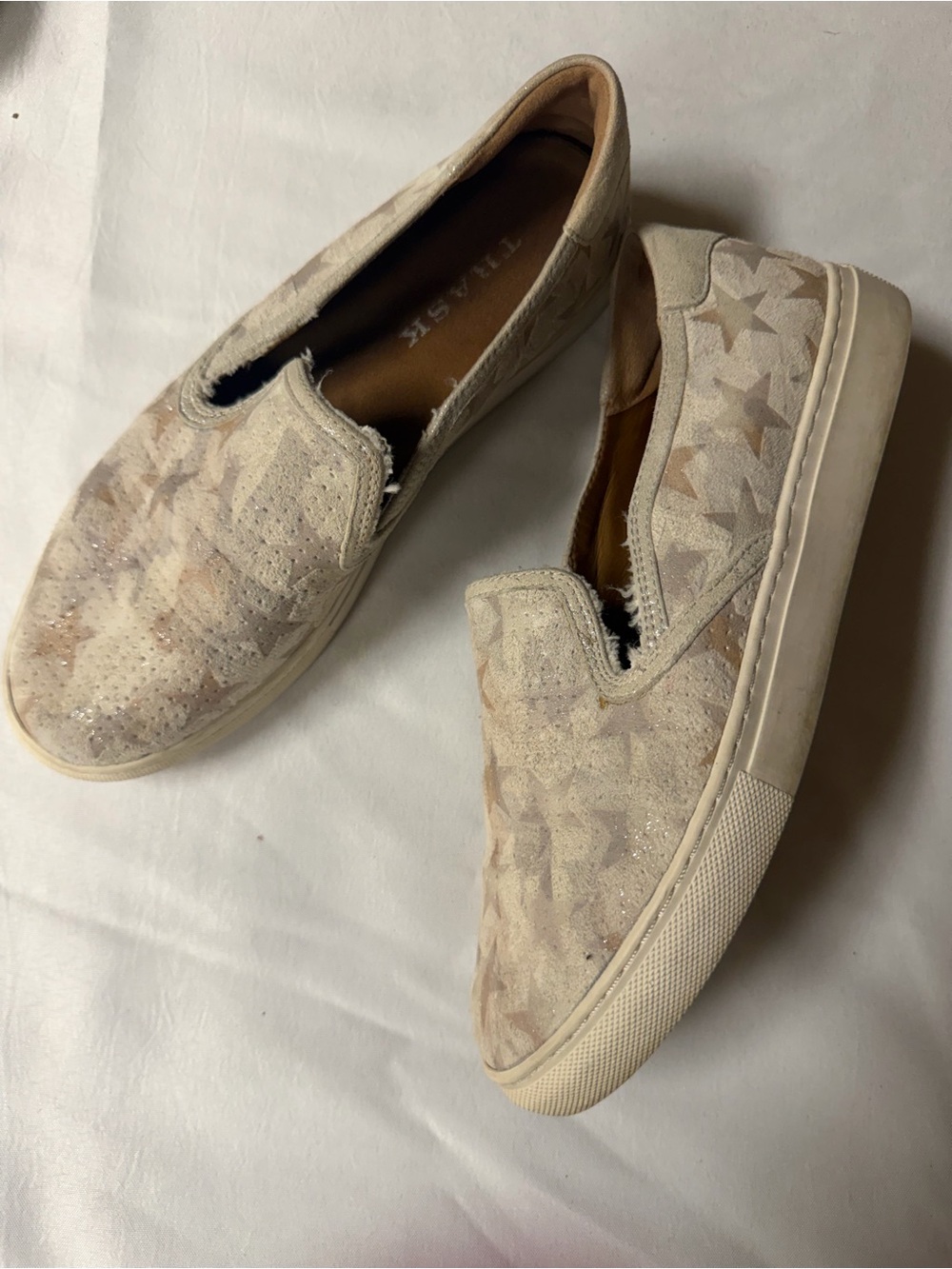 Trask Neutral Star-Pattern Slip-On Sneakers